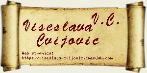 Višeslava Cvijović vizit kartica